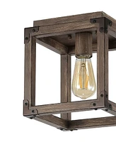 Jonathan Y Magnolia Rustic Farmhouse Led Flush Mount