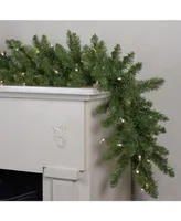 Northlight Pre-Lit Led Eastern Pine Artificial Christmas Garland-Clear Lights