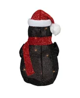 Northlight Lighted Penguin with Santa Hat Outdoor Christmas Decoration