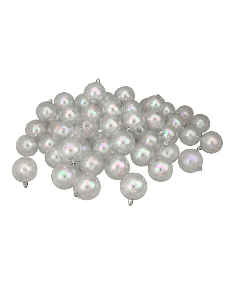 Northlight Clear Iridescent Shatterproof Shiny Christmas Ball Ornaments