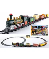 Northlight 18-Piece Battery Operated Lighted and Animated Continental Express Train Set with Sound