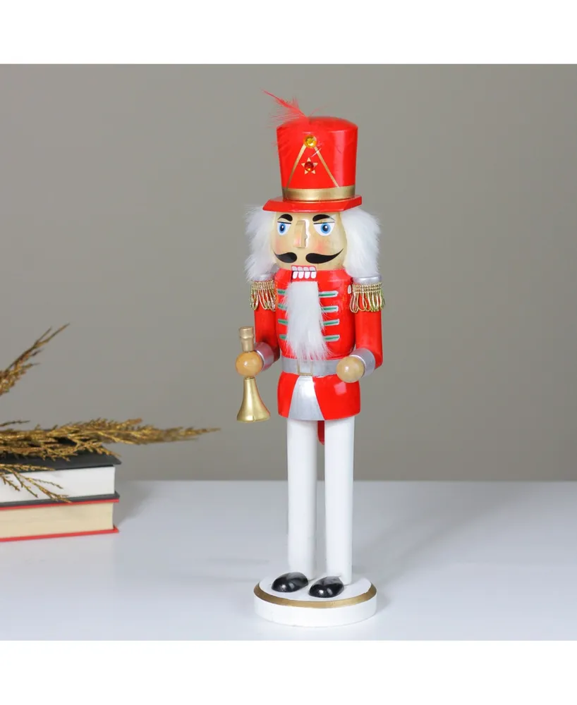 Northlight Wooden Christmas Nutcracker with Horn