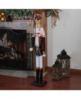 Northlight Wooden Christmas Nutcracker King with Scepter