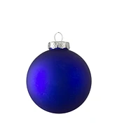 Northlight 40 Count Shiny and Matte Royal and Glass Ball Christmas Ornaments