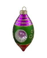 Northlight Count with Retro Reflectors Glass Finial Christmas Ornament Set