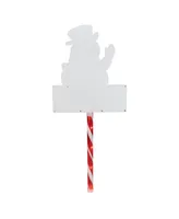 Northlight Pre-Lit Snowman Let It Snow Christmas Lawn Stake