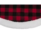 Northlight Buttoned Buffalo Plaid Christmas Tree Skirt