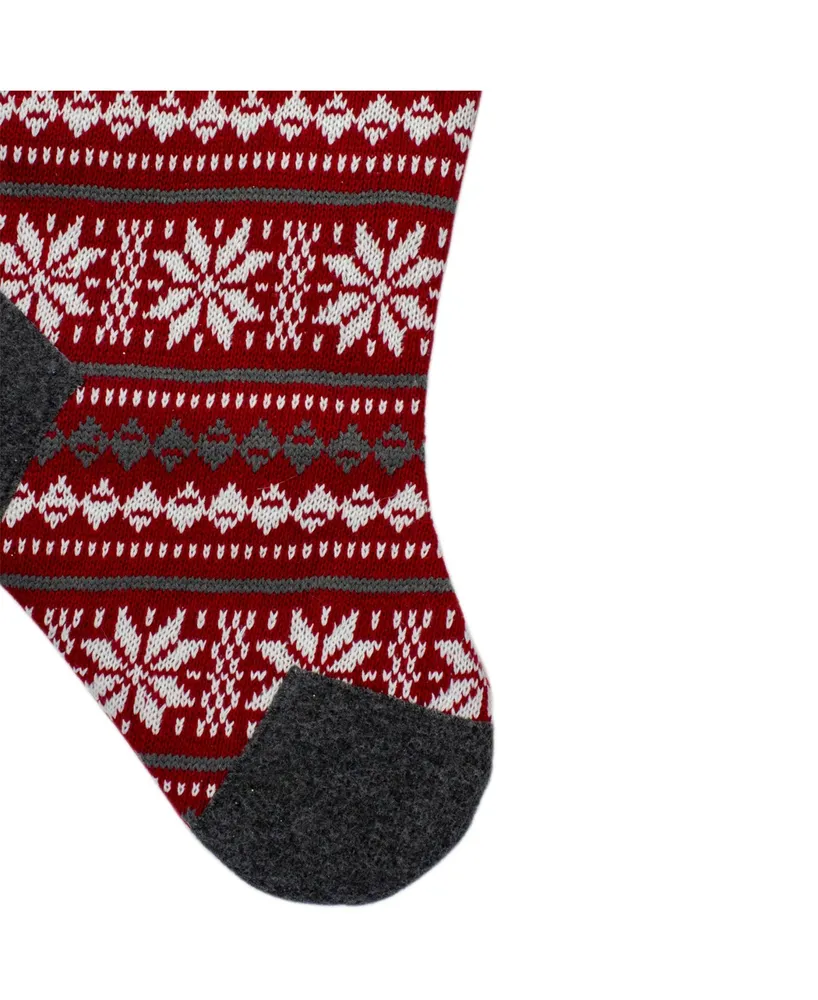 Northlight Knit Christmas Stocking with Sherpa Cuff