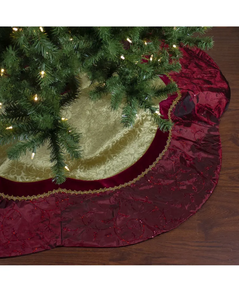 Northlight Scalloped Sequined Christmas Tree Skirt
