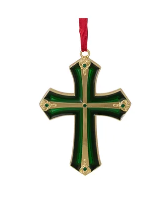 Northlight Layering Effect Cross Christmas Ornament with Crystals