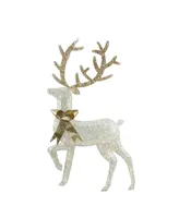 Northlight Lighted Glitter Reindeer Christmas Yard Art Decoration