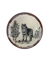 Elama Majestic Wolf 16 Pc. Dinnerware Set, Service for 4