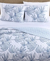 Tommy Bahama Kayo Blue Reversible 3-Piece King Quilt Set