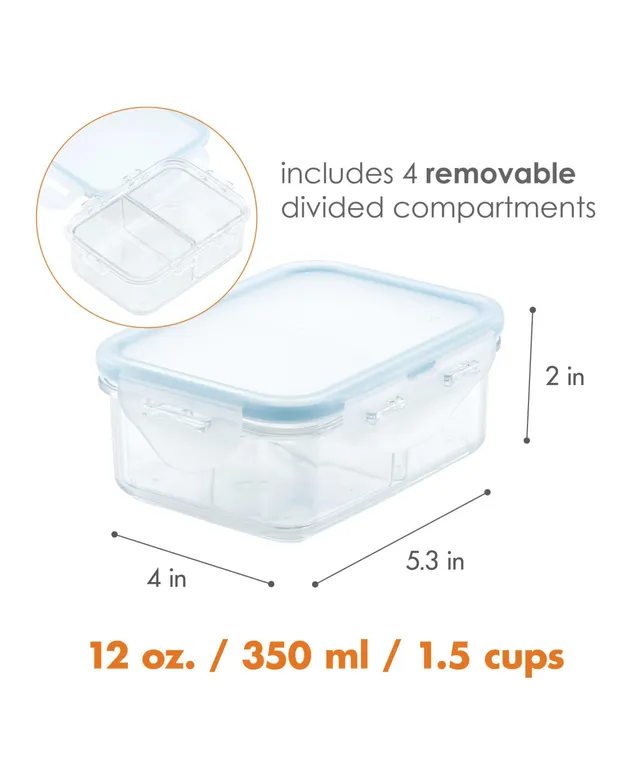 Lock & Lock Purely Better 25-oz. Glass Divided Food Storage Container