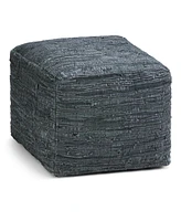 Simpli Home Fredrik Square Pouf