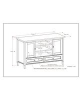 Simpli Home Warm Shaker Solid Wood Tv Media Stand