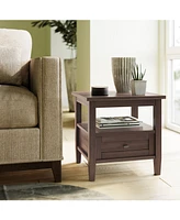 Simpli Home Warm Shaker Solid Wood End Table