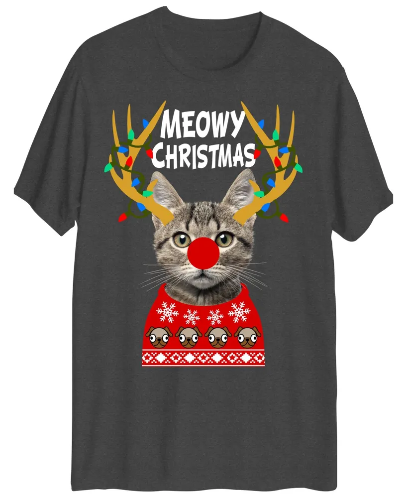 Hybrid Men's Meowy Christmas Short Sleeve T-shirt