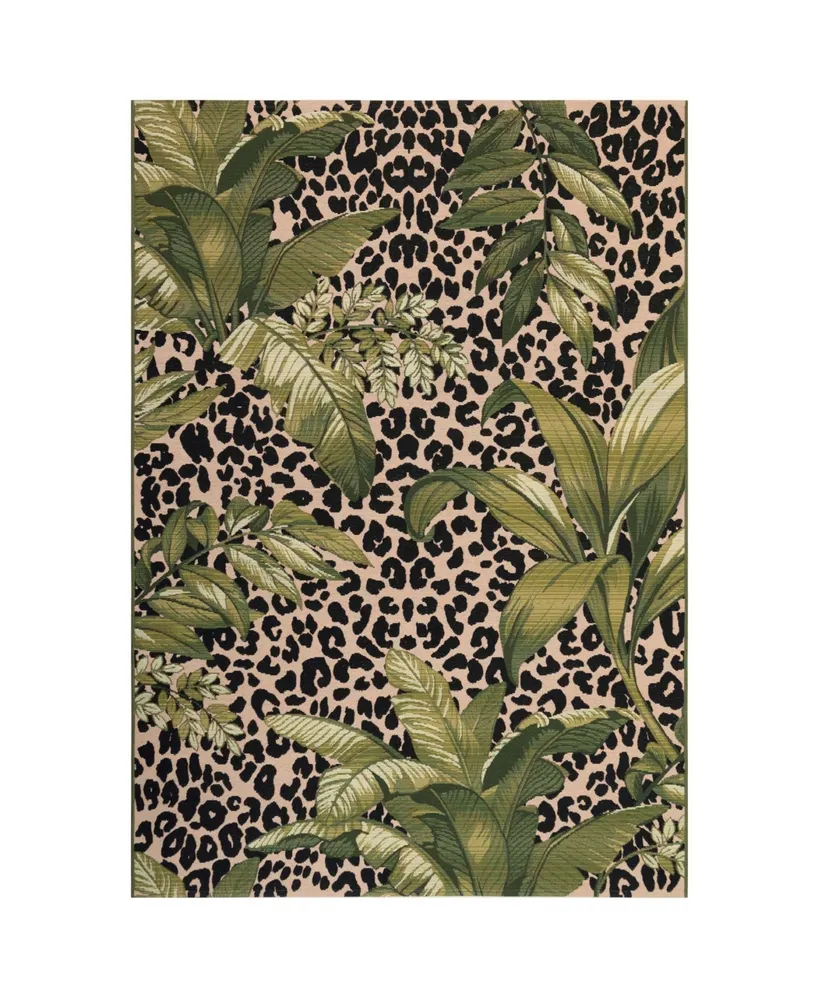 Liora Manne' Marina Safari Green 8'10" x 11'9" Outdoor Area Rug