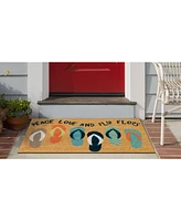 Liora Manne' Natura Flip Flops Cool Blue 2' x 3' Outdoor Area Rug