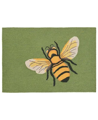 Liora Manne' Frontporch Bee Green 2' x 3' Outdoor Area Rug