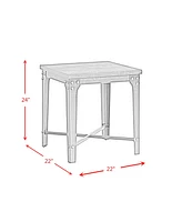 Picket House Furnishings Cera Square End Table with Usb