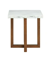 Picket House Furnishings Meyers Marble Square End Table