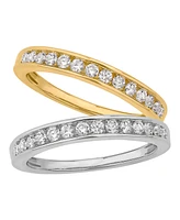 Certified Diamond Channel Band / ct. t.w. 14k White or Yellow Gold