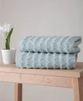 Ozan Premium Home Azure Turkish Cotton 2-Pc. Hand Towel Set
