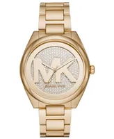 Michael Kors Women's Janelle Gold-Tone Stainless Steel Bracelet Watch 42mm