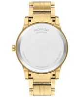 Movado Men's Swiss Gold Pvd Stainless Steel Bracelet Watch 40mm