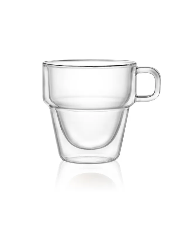 Joyjolt Savor Double Wall Insulated Espresso Glasses - 5.4 Oz - Set of 4,  Color: Clear - JCPenney