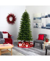 Nearly Natural Belgium Fir "Natural Look" Artificial Christmas Tree with 550 Clear Led Lights