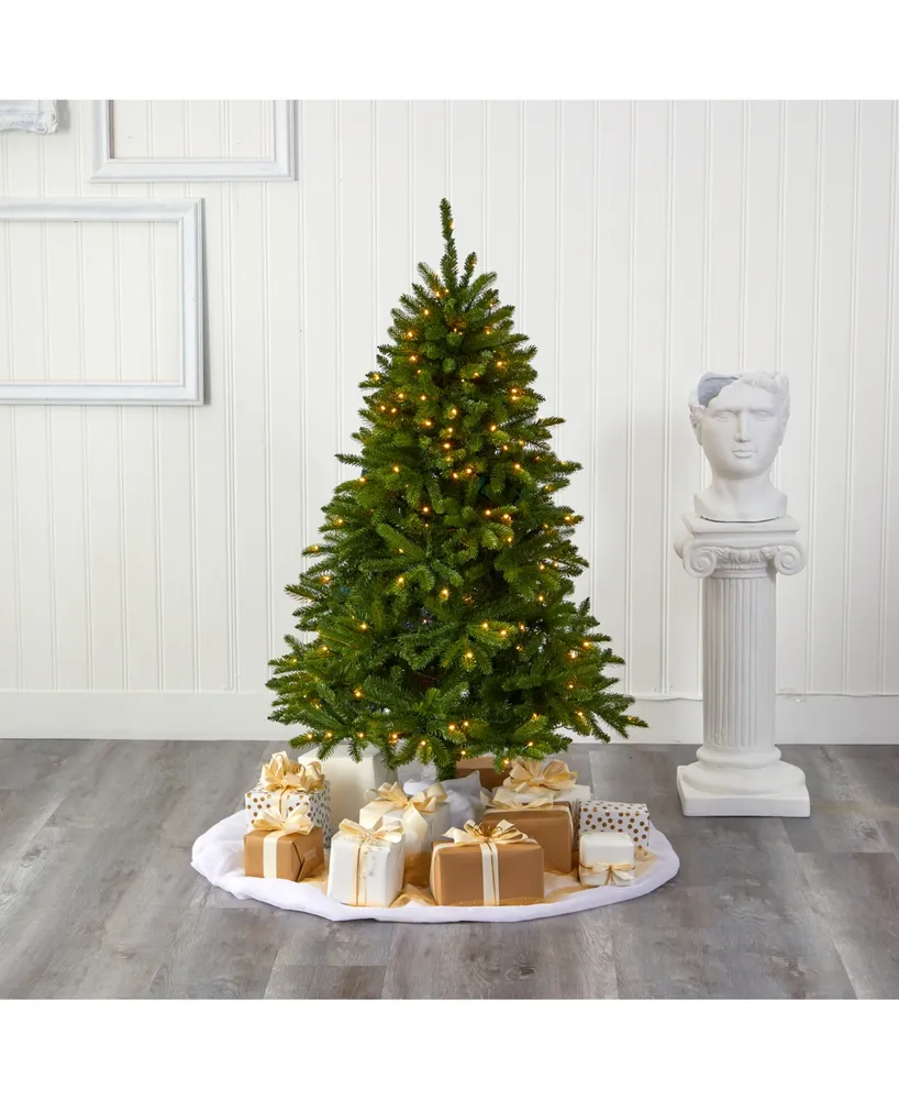 Nearly Natural Sierra Spruce "Natural Look" Artificial Christmas Tree with 200 Clear Led Lights