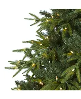 Nearly Natural Colorado Mountain Fir "Natural Look" Artificial Christmas Tree with 600 Clear Led Lights and 3048 Bendable Branches