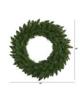 Nearly Natural Pine Artificial Christmas Wreath with 35 Clear Led Lights