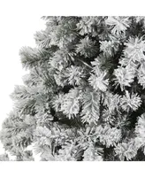 Nearly Natural Flocked West Virginia Fir Artificial Christmas Tree