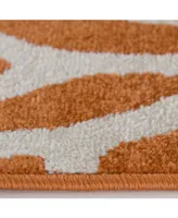 Portland Textiles Tropicana Allover Coral Orange 5' x 7'3" Outdoor Area Rug
