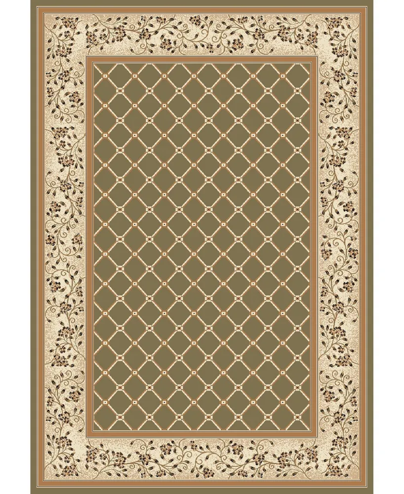 Portland Textiles Adriatic Vintage-Inspired Trellis 5'3" x 7'7" Area Rug