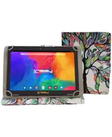 Linsay New 10.1" Wi-Fi Tablet with Tree of Life Style Case with Super Screen 1280x800 Ips Quad Core 2GB Ram 64GB Android 13