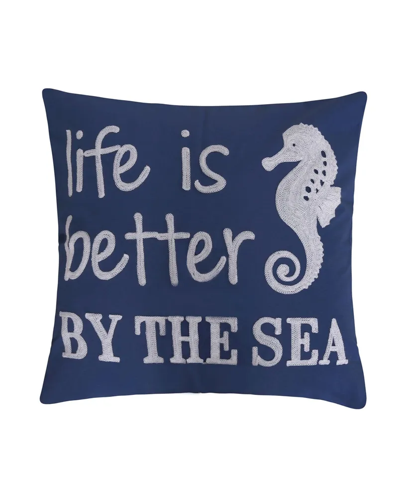 Levtex Vero Life Is Better Decorative Pillow, 14" x 18"