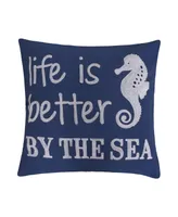 Levtex Vero Life Is Better Decorative Pillow, 14" x 18"