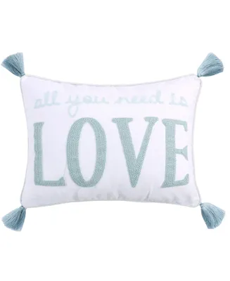 Levtex Lara Spa Love Decorative Pillow, 14" x 18"