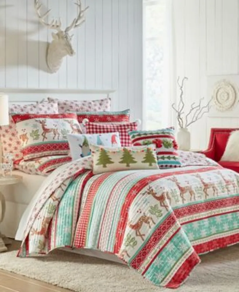 Levtex Let It Snow Festive Christmas Quilt Sets