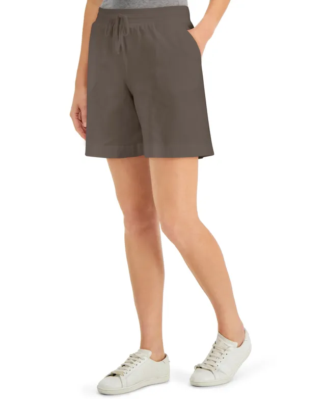 Karen Scott Petite Knit Shorts, Created for Macy's