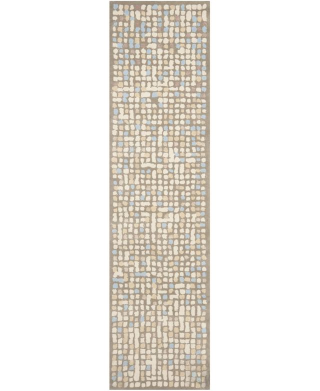 Martha Stewart Collection Mosaic MSR3623C Beige 2'6" x 10' Runner Rug