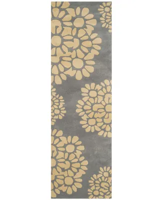 Martha Stewart Collection 4730 MSR4730B Gray/Gold 2'3" x 10' Runner Rug