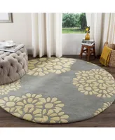 Martha Stewart Collection 4730 MSR4730B Gray/Gold 6' x 6' Round Area Rug