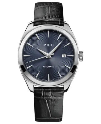 Mido Men's Swiss Automatic Belluna Royal Leather Strap Watch 41mm