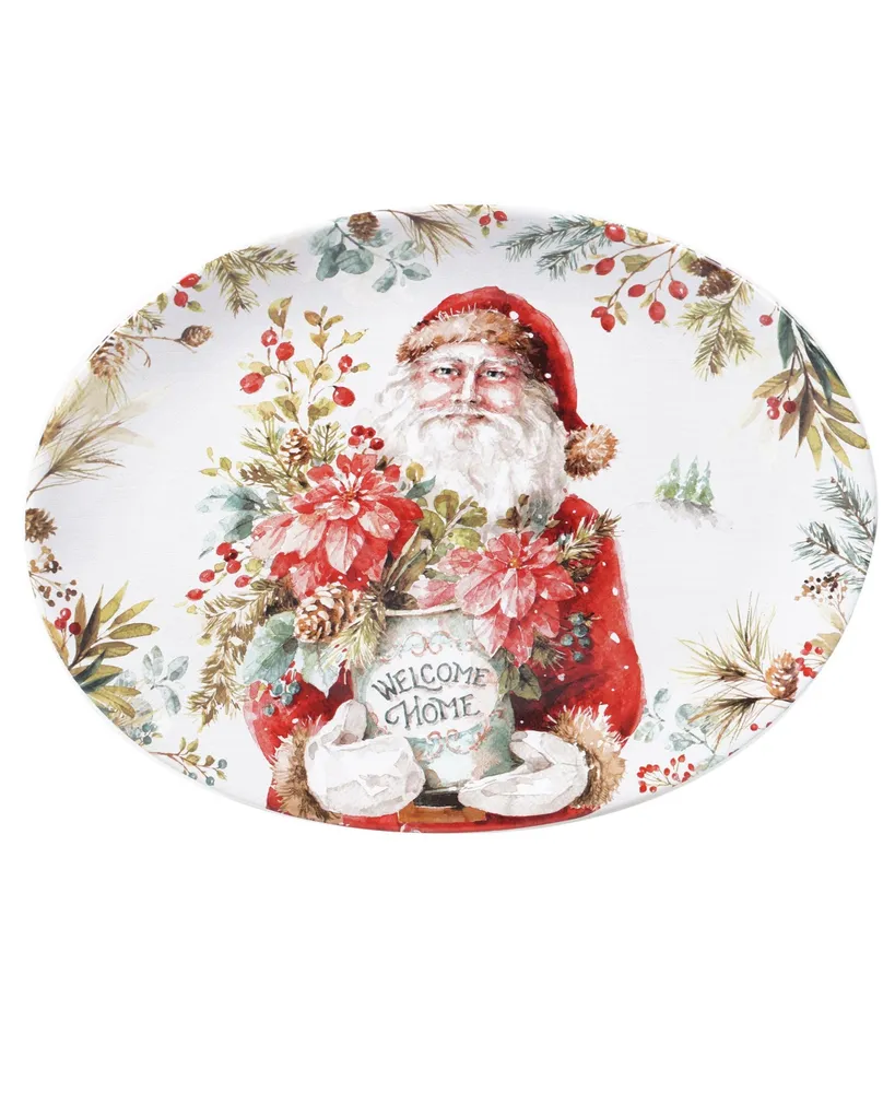 Certified International Christmas Story Rectangular Platter